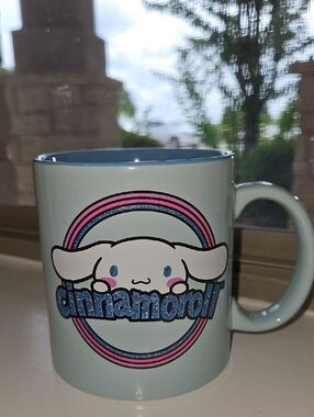 Sanrio Cinnamoroll Ceramic Mug - Light Blue with Pink & Blue Accents
